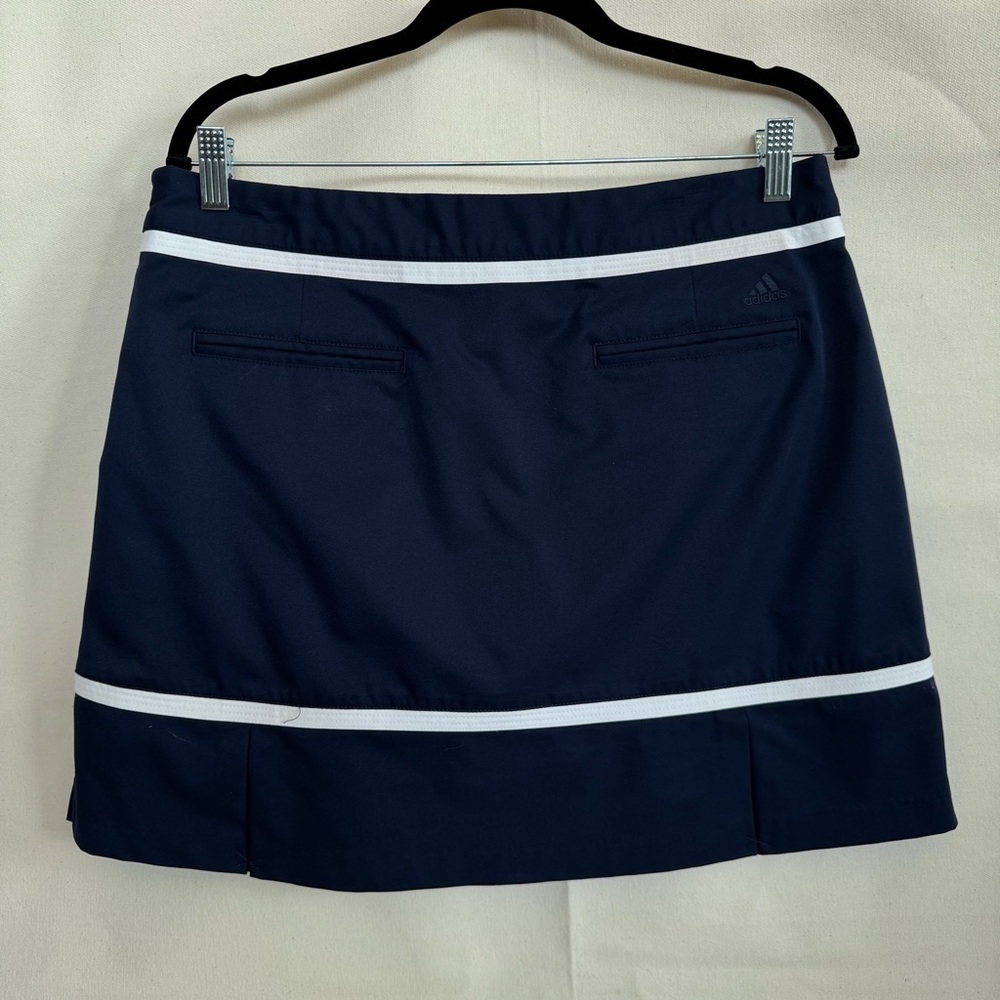 Adidas Navy Blue Tennis Skirt with White Trim - Picture 2 of 5